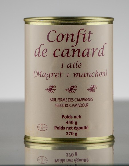 Confit de canard 1 Aile (manchon et magret)