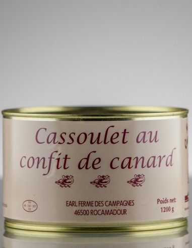 CASSOULET AU CONFIT DE CANARD bocal 380g ou 780g - Au petit marché de  campagne