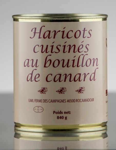 Haricots cuisinés au bouillon de canard 840g 4p